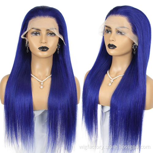 factory price brazilian lace frontal wigs,13*4 lace front wigs human hair color,highlight yellow straight lace frontal wig